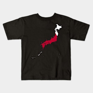 Japanese Map Flag Kids T-Shirt